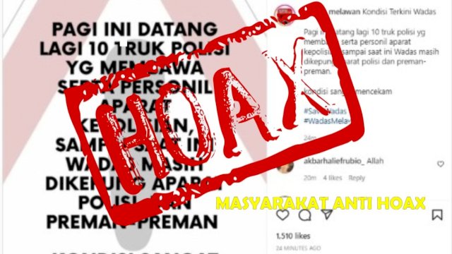Pesan Berantai Kondisi Mencekam di Wadas Hoax