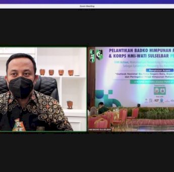 Pelantikan Badko HMI Sulselbar, Andi Sudirman Dorong Proaktif Dalam Pembangunan dan Menjaga Kearifan Lokal