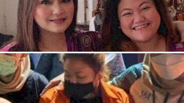 Nia Daniaty bersama Putrinya Olivia Nathania (atas), Olibia Nathania Saat ditetapkan tersangka (bawah). (Istimewa)