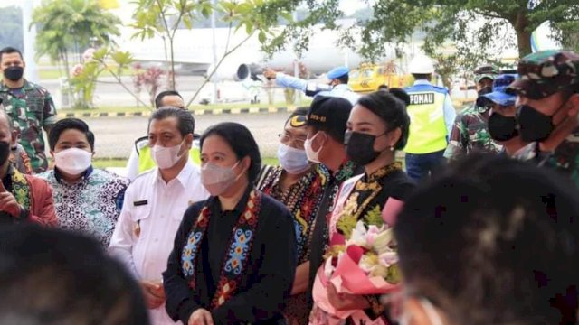 Ketua DPR RI, Puan Maharani Disambut Wakil Gubernur Kaltim, Hadi Mulyadi, Rabu (16/02/2022). (Istimewa)