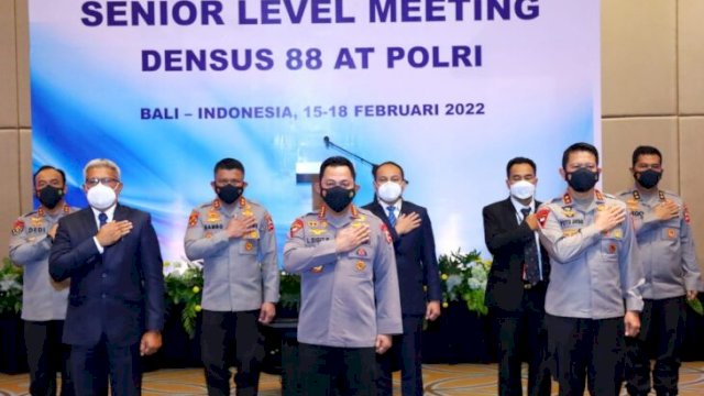 Kapolri Jenderal Pol Listyo Sigit Prabowo, menghadiri Senior Level Meeting Densus 88 di Denpasar Bali, Rabu (16/02/2022). (Foto. Humas Mabes Polri)
