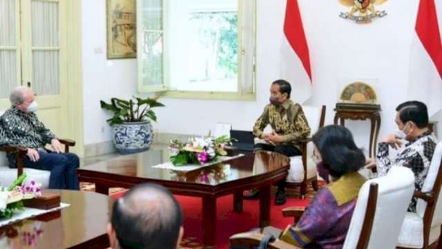Delegasi Bank Dunia Bertemu Presiden Jokowi di Istana Negara, Rabu (16/02/2022). (Setpres)