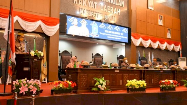 Peringatan HUT kabupaten Sinjai 2021 lalu di Gedung Paripurna DPRD Sinjai. (Foto Humas DPRD Sinjai)