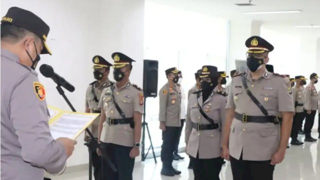 Kapolres Jakarta Pusat Kombes Pol Hengki Haryadi dalam pelaksaan sertijab di Mapolres Jakpus, Rabu (23/02/2022). (Ist)