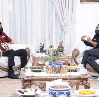 Bersama Stafsus Kementerian BUMN, Bupati Adnan Bahas Pengembangan UMKM