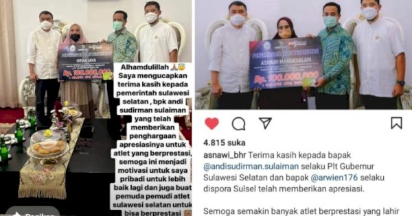 Terima Bonus Dari Pemprov Sulsel, Asnawi dan Irfan Jaya Sampaikan Terima Kasih ke Andi Sudirman