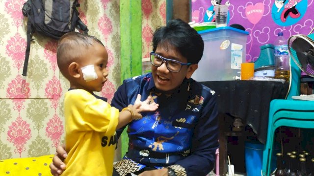 Kondisi Bayi yang terkena busur di Jalan Sabutung beberapa waktu lalu sudah mulai membaik, Kamis (03/02/2022).