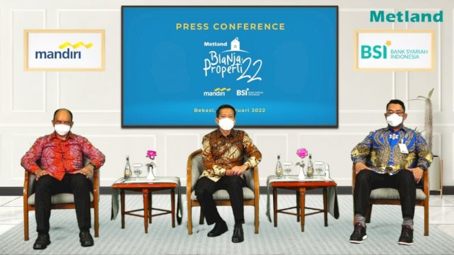 Press confrence Metland Expo Blanjaproperty 22 sekaligus resmi membuka pameran onsite di Metropolitan Bekasi 1- 13 Februari 2022.