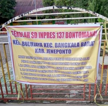 Sekolah di Jeneponto Disegel Warga, Ini Sebabnya