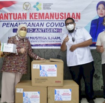 Optimalkan Screaning Omicron, Anggota DPR RI Aliyah Mustika Salurkan Bantuan Rapid Tes Antigen