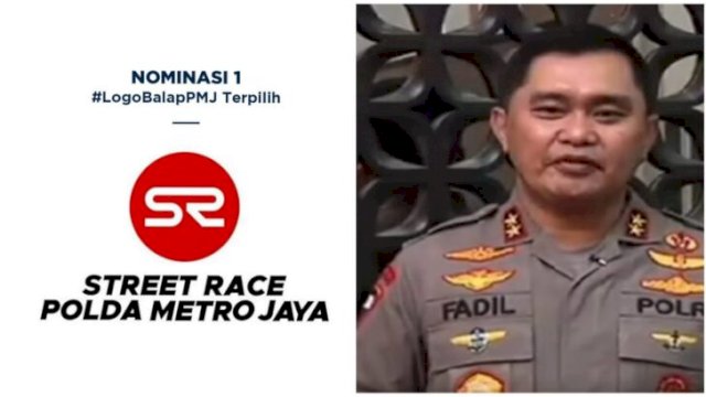 Tampilan desain pemenang sayembara logo street race Polda Metro Jaya. (Ist)
