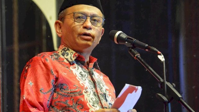 Ketua Panitia MTQ IX tingkat Kabupaten Luwu Timur, Muhammad Siddiq BM bacakan laporan panitia.