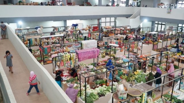 Penampakan pasar Banyumas pasca direnovasi. (Ist)