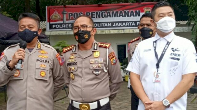 Jajaran Ditlantas Polda Metro Jaya Terjunkan 500 Personil pengamanan parade Moto GP, Senin (15/03/2022). (Ist)