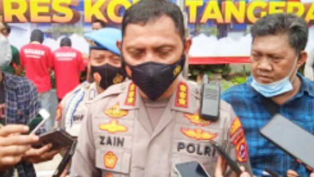 Kapolresta Tangerang Kombes Pol Zain Dwi Nugroho, saat memberi keterangan, Sabtu (19/03/2022). (Istimewa)