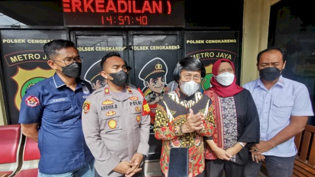 Kak Seto saat memberi keterangan persnya di Polsek Cengkareng, Senin (21/3/2022).