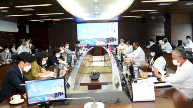 Pertemuan perwakilan pemerintah Indonesia dan Korea Selatan di Gedung PUPR, Jakarta, Senin (21/3/2022). (Foto: Istimewa)