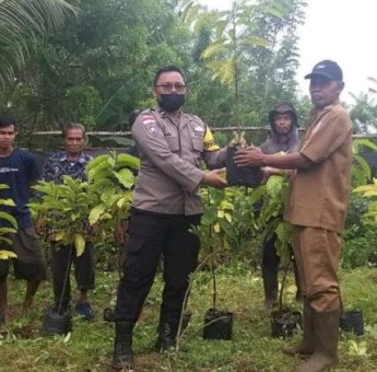 Polisi Bantu 200 Bibit Kopi Robusta kepada Petani di Muting Merauke