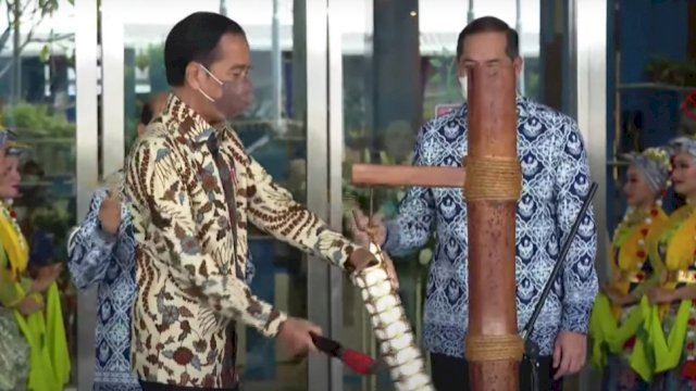 Presiden Jokowi resmikan Inacraft 2022 di JCC, Rabu (23/03/2022). (Istimewa)
