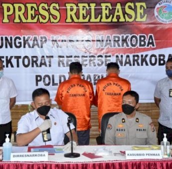 Polda Papua Ungkap 2 Kasus Peredaran Narkotika di Mimika dan Sita 262,09 Gram Sabu