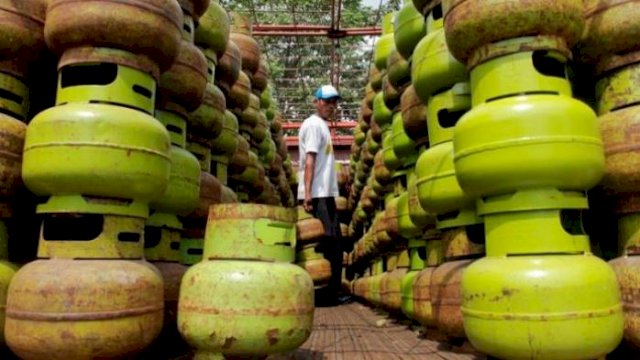 Kebutuhan gas elpiji 3 Kg dipastikan aman selama Ramadan hingga Idul Fitri 2022 mendatang di kabupaten Gowa Sulawesi Selatan. (Ils)