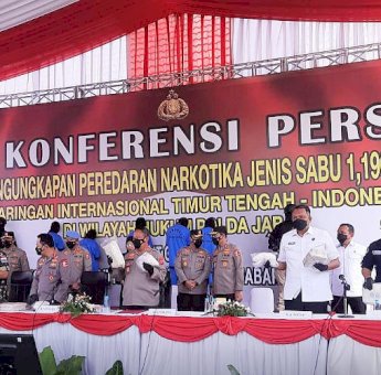 Polri Gagalkan Peredaran Sabu 1,196 Ton Jaringan Internasional Timur Tengah