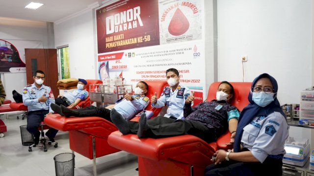 Kadiv Pas berserta 5 Kepala UPT PAS melakukan pengecekan Kesehatan, Kamis (24/03/2022). (Istimewa)