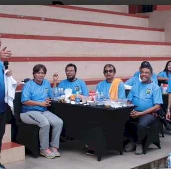 Kapolda Metro Jaya Olahraga Bersama Jurnalis dan Pimpinan Serikat Pekerja