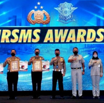 Angka Kecelakaan Lalin Berkurang, Ditlantas Polda Banten Raih Juara 1 Anugerah IRSMS Award 2021