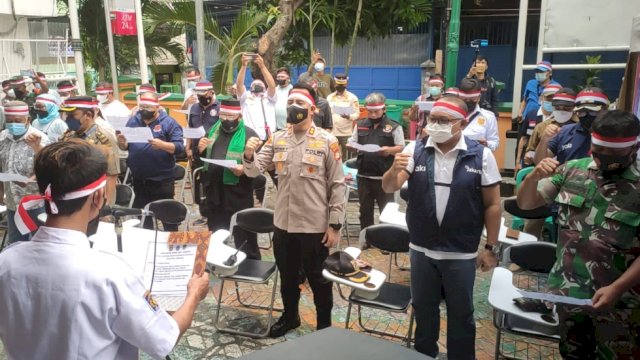 Deklarasi Damai Anti Tawuran serentak di laksanakan dibawah wilayah hukum Polsek Taman Sari, Sabtu (26/03/2022). (Ist)
