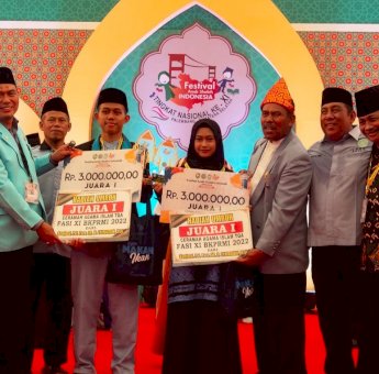 Gubernur Andi Sudirman Ucapkan Selamat Khafilah Sulsel Juara Umum III pada FASI di Palembang