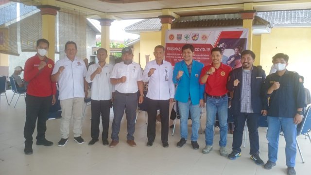 Kerjasama KNPI dan Karang Taruna, BIN Sulbar Menggelar Vaksinasi, Rabu (30/03/2022). (Istimewa)