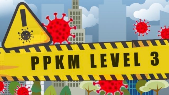 Pemberlakuan PPKM Level 3. (Ilustrasi)