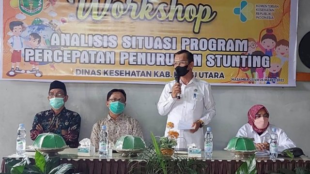 Workshop Analisis Situasi Program Percepatan Penurunan Stunting yang digelar Bappelitbangda Luwu Utara pada 23 Maret lalu. (Foto: Istimewa)