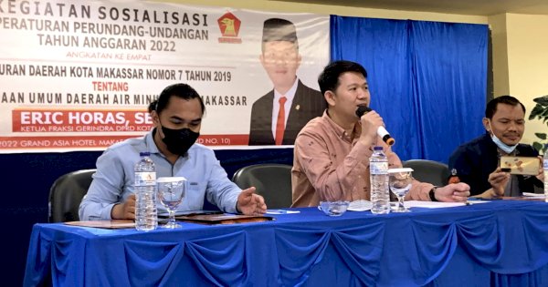 Sosialisasikan Perda Perumda Air Minum, Legislator DPRD Makassar Eric Horas Harap PDAM Beri Pelayanan Maksimal