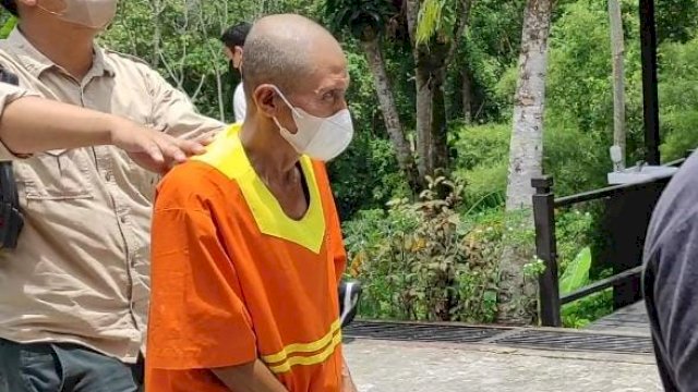 Pelaku CT saat diamankan Polda Kaltim, Kamis (31/03/2022). (Istimewa)