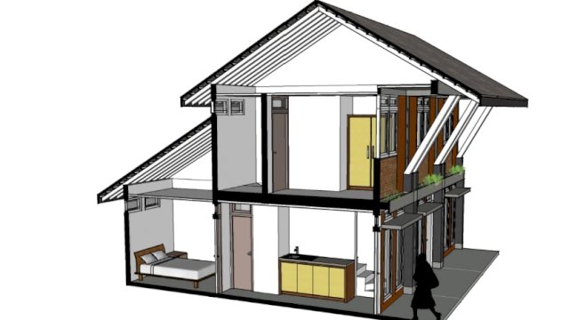 Desain Rumah Maisonet di Lahan Terbatas. (Foto: Ilustrasi PUPR)