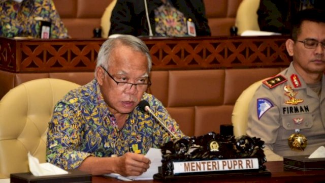 Menteri PUPR Basuki dalam Raker bersama Komisi V DPR RI. (Ist)