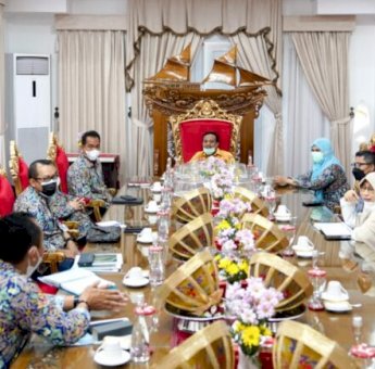 Bahas Program Nasional di Sulsel Tahun 2022, Kepala Balai Lingkup Kementerian PUPR Temui Gubernur Andi Sudirman