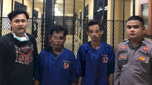 Dua pelaku pencurian spesialis mobil diringkus jajaran Polda Banten, Rabu (06/04/2022). (Ist)