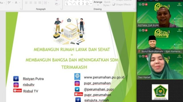 Tangkapan layar zoom Webinar Sharing Humas Kementerian Agama secara daring di Jakarta, Jum&rsquo;at (08/04/2022). (Istimewa)