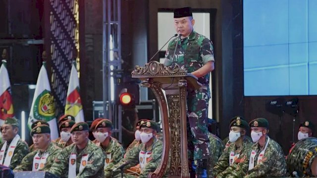 Kasad Jenderal TNI Dudung Abdurachman, saat meresmikan Musabaqah Tilawatil Qur’an Nasional (MTQN) TNI AD 2022, Senin (18/04/2022). (Istimewa)