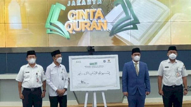 Wagub Ariza Bersama Baznas Resmikan Jakarta Cinta Quran, Rabu (20/4/2022). (Istimewa)