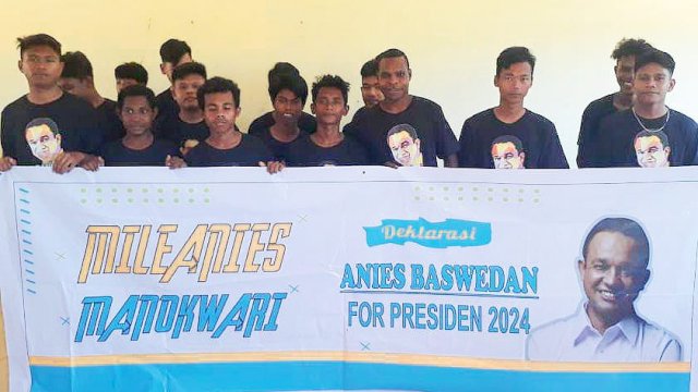 Mileanies Monokwari Deklarasi Anies Baswedan for Presiden 2024, Kamis (21/04/2022).