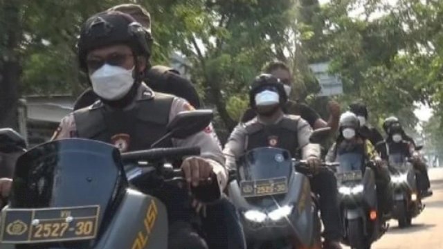 Polsek Cengkareng Jakarta Barat gencang melakukan Patroli Obyel Vital dengan sasaran Toko Emas, ATM, Pasar, Pusat Belanja untuk tekan kriminalitas jelang Idul Fitri 1443 Hijriah. (Istimewa)