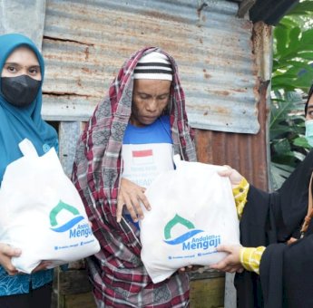 Bersama PKK, Andalan Mengaji Berbagi Paket Sembako untuk Warga Kurang Mampu di Maros dan Pangkep