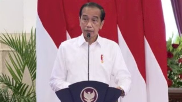 Presiden Jokowi Saat Menyampaikan Pelarangan Ekspor Minyak Goreng, Rabu (27/4/2022). (Istimewa)