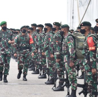 11 Bulan Bertugas di Papua, 450 Anggota TNI Kodam Mulawarman Pulang Dengan Selamat