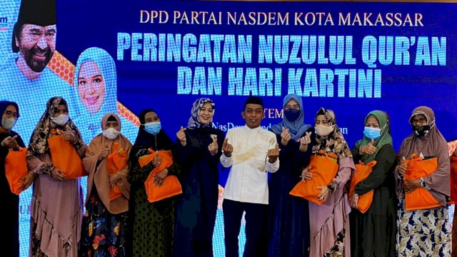 Suasana peringatan Nuzulul Qur'an dan Hari Kartini yang digelar DPD NasDem Makassar di Hotel Claro, Makassar, Kamis (21/4/2022). (Foto: Istimewa)