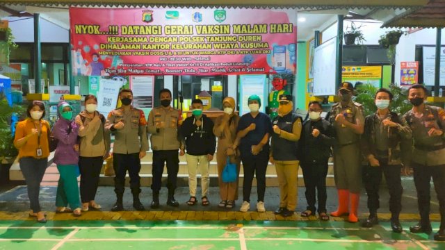 Bersama 3 Pilar di Grogol Petamburan Jakarta Barat Percepatan Program Vaksinasi Melebihi Target, Selasa (4/4/2022) Malam